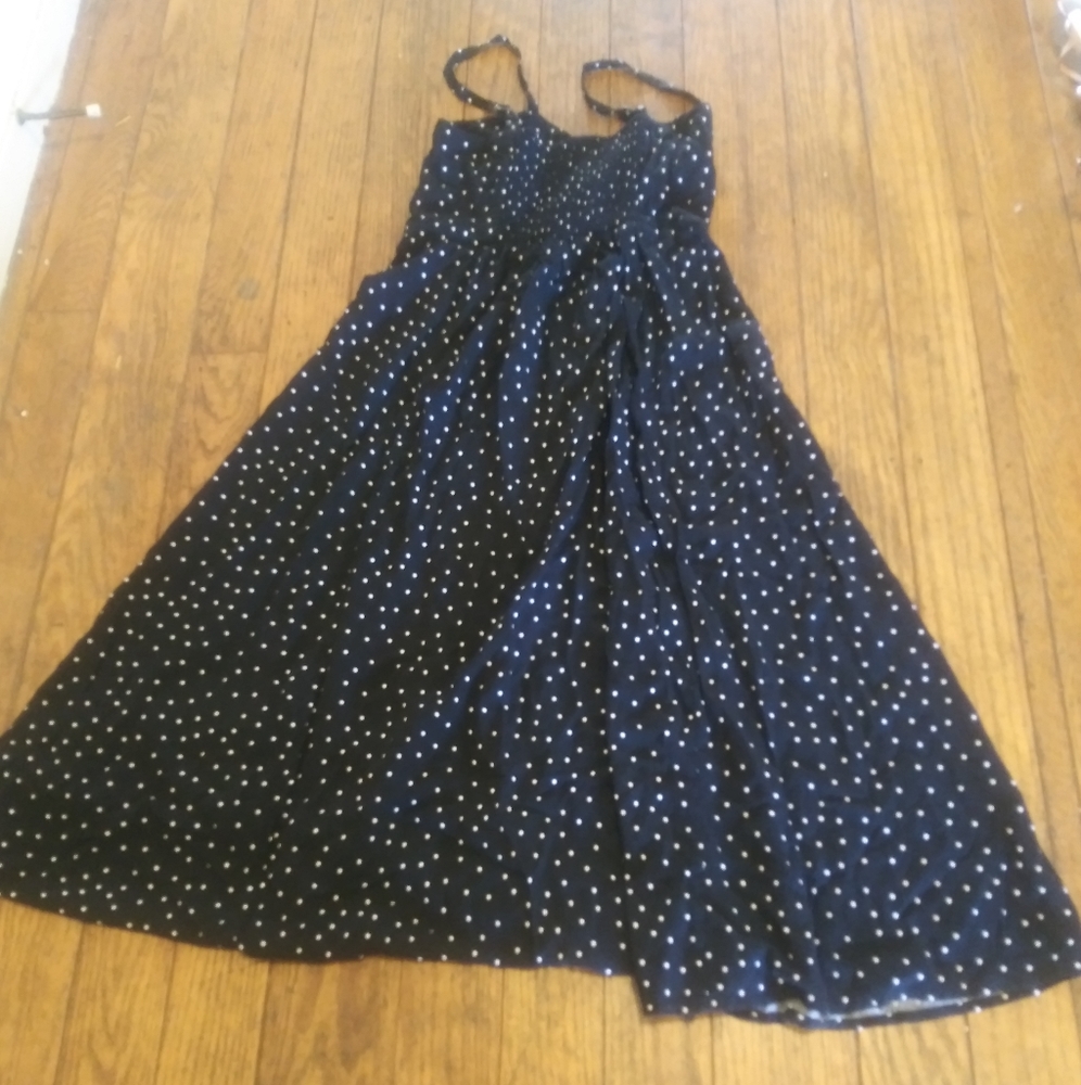 Gap size small black white polka dot dress